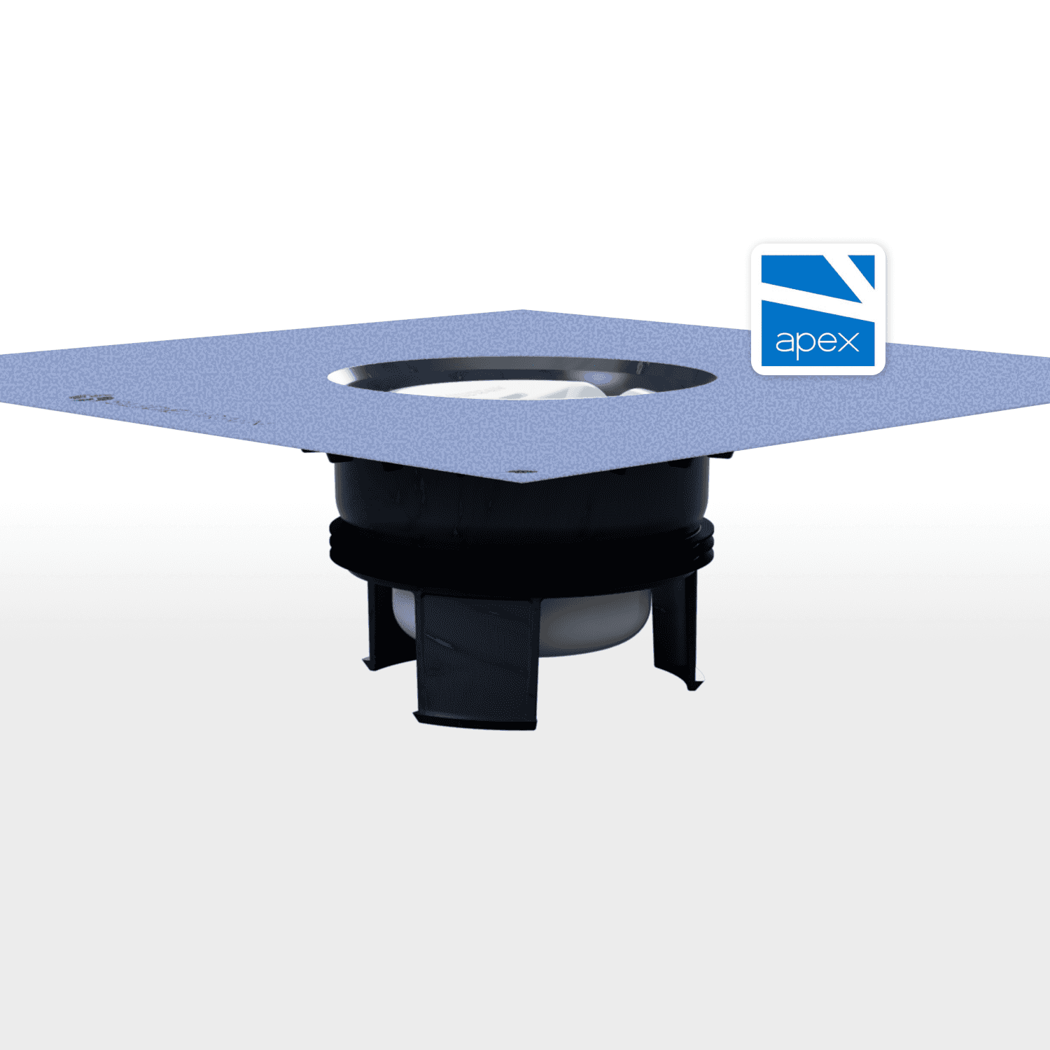 Slidedrain slukoverdel med integrert Apex-mansjett