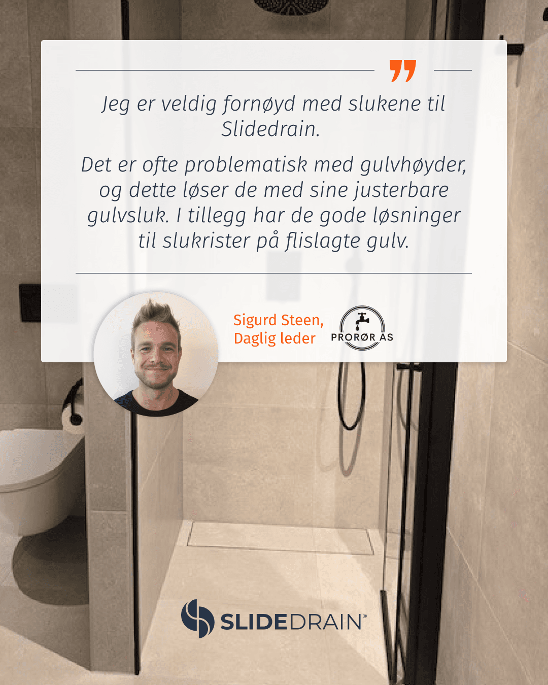 Sigurd Steen, Daglig leder, Proror AS