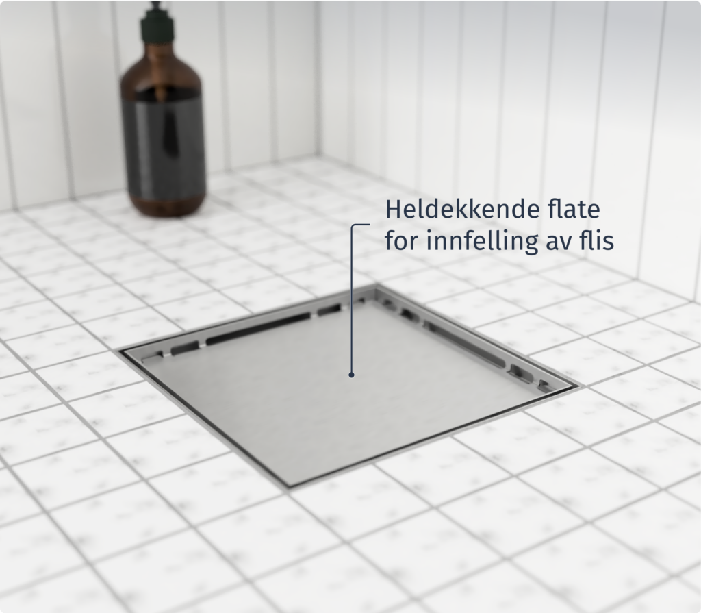 Slidedrain Slukrist tile insert er designet for mosaikkfliser